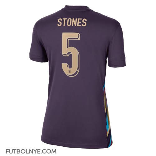 Camiseta Inglaterra John Stones #5 Visitante Equipación para mujer Eurocopa 2024 manga corta